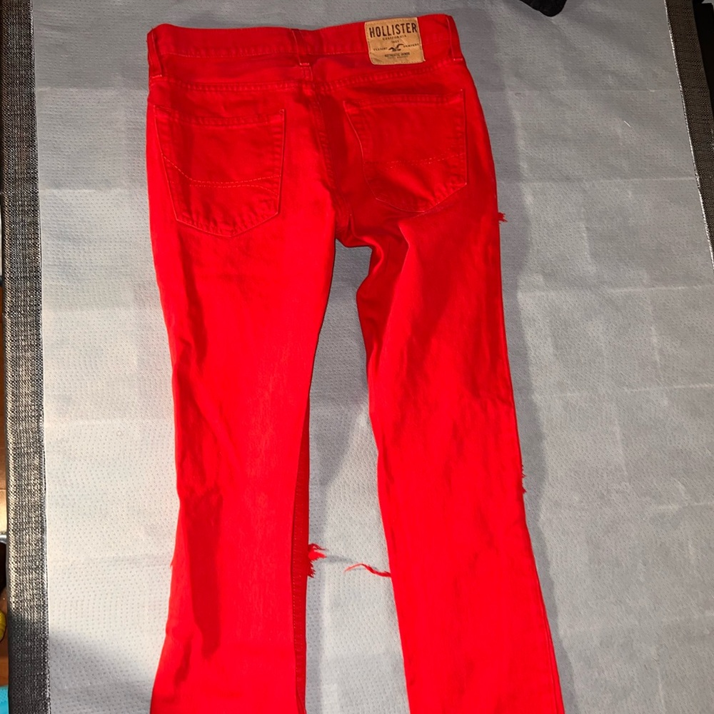 Red Ripped Jeans - Picture 3 of 4